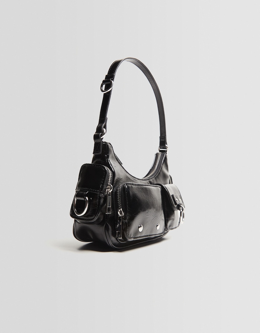 ショルダーバッグ・ポシェット IONSEOUL Multi leather pocket shoulder bag Vine Branch Genuine Leather Shoulder Handbag Purse with Cell